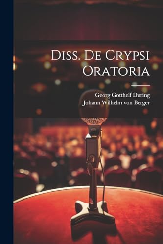 Stock image for Diss. De Crypsi Oratoria for sale by THE SAINT BOOKSTORE
