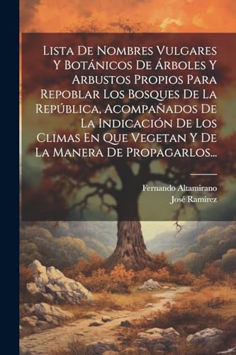 Beispielbild fr Lista De Nombres Vulgares Y Bot?nicos De ?rboles Y Arbustos Propios Para Repoblar Los Bosques De La Rep?blica, Acompa?ados De La Indicaci?n De Los Climas En Que Vegetan Y De La Manera De Propagarlos. zum Verkauf von PBShop.store US