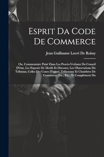 Stock image for Esprit Da Code De Commerce for sale by PBShop.store US