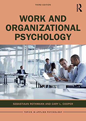 Stock image for Work and Organizational Psychology (Topics in Applied Psychology) for sale by BooksRun