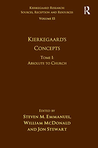 Stock image for Kierkegaard's Concepts. Tome I Absolute to Church for sale by Blackwell's