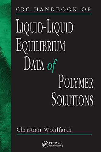 9781032099675: CRC Handbook of Liquid-Liquid Equilibrium Data of Polymer Solutions