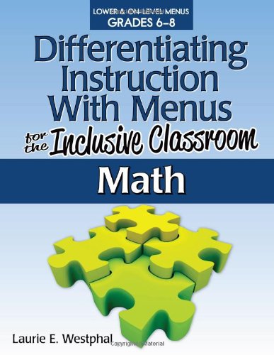 Stock image for Differentiating Instruction With Menus for the Inclusive Classroom: Grades 6-8 for sale by Revaluation Books