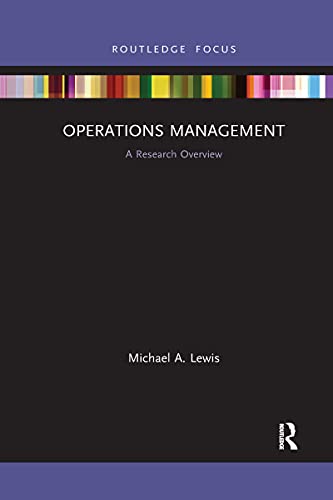 Imagen de archivo de Operations Management: A Research Overview a la venta por Chiron Media