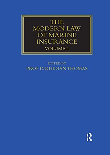 Imagen de archivo de The Modern Law of Marine Insurance: Vol 4 a la venta por Revaluation Books