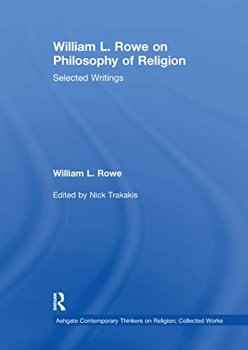Imagen de archivo de William L. Rowe on Philosophy of Religion a la venta por Blackwell's
