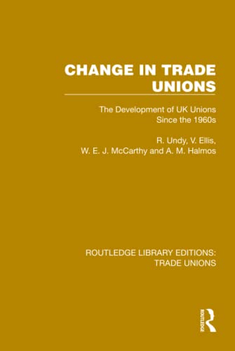 Beispielbild fr Change in Trade Unions zum Verkauf von Blackwell's