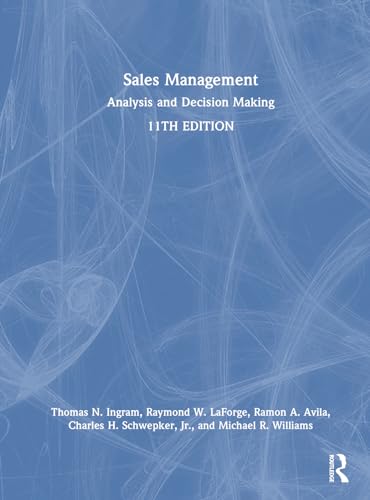 Imagen de archivo de Sales Management : Analysis and Decision Making a la venta por GreatBookPrices
