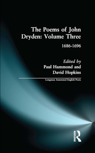 Beispielbild fr The Poems of John Dryden. Volume 3 1686-1696 zum Verkauf von Blackwell's