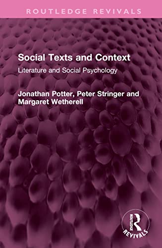Stock image for Social Texts and Context for sale by Blackwell's