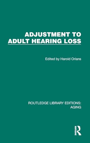 Beispielbild fr Adjustment to Adult Hearing Loss zum Verkauf von Blackwell's