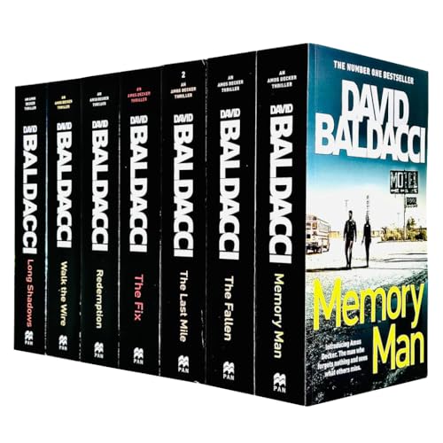 Stock image for An Amos Decker Thriller Series 7 Books Collection Set By David Baldacci(Long Shadows, Walk the Wire, Redemption, The Fix, The Last Mile, The Fallen & Memory Man) for sale by Book Deals