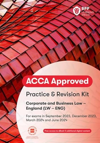 Imagen de archivo de ACCA, for Exams from 1st September 2023 to 31st August 2024. Corporate and Business Law (LW) (ENG) a la venta por Blackwell's