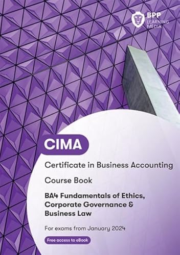 Stock image for Cima Ba4 Fundamentals Of Ethics, Corporate Governance And Business Law for sale by GreatBookPrices