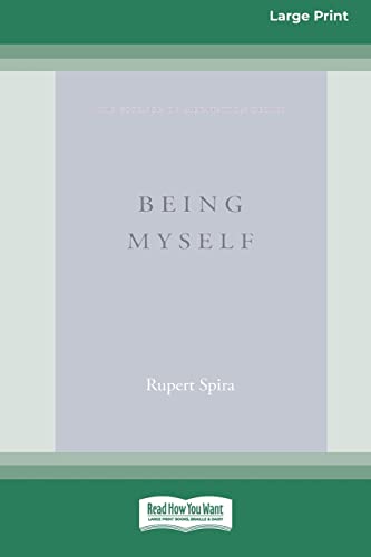 Stock image for Being Myself (Large Print 16 Pt Edition) for sale by California Books