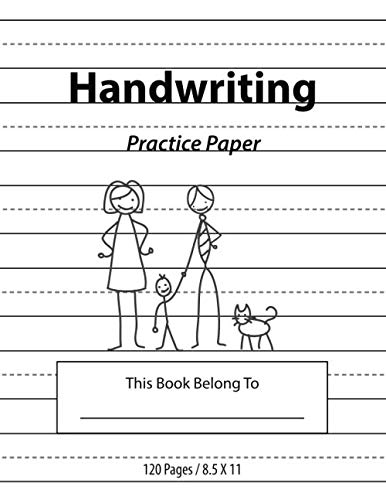 Beispielbild fr Handwriting Practice Paper: Lined Notebook Journals for Kids (Primary, Preschool, School, Kindergarden) : Write Alphabets / Numbers / Improve Writing . 120 pages, Family Doodle Cartoon Cover zum Verkauf von Revaluation Books