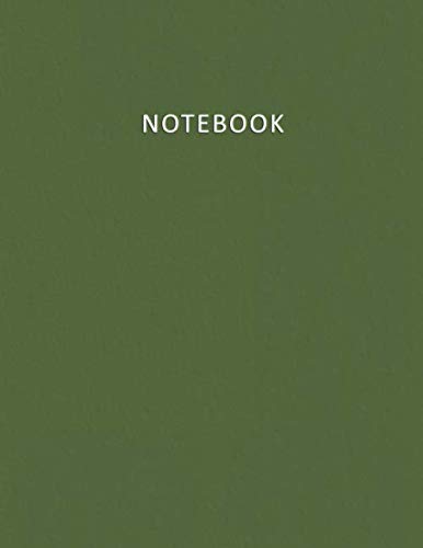Beispielbild fr Notebook: Unruled Unlined Plain - blank Notebook 100 pages numbered Elegant and Modern Olive Green color A4/Letter Size Diary, Journal, Composition Book, doodles zum Verkauf von Revaluation Books