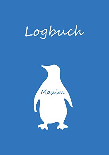 Stock image for Maxim: Malbuch / Notizbuch A4 blanko - Logbuch - Pinguin for sale by Revaluation Books