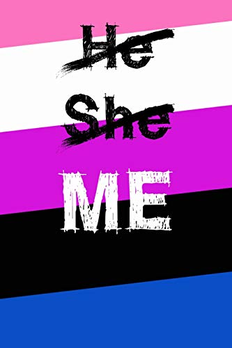 Stock image for He She Me: Small Paperback Notebook With Blank Lined Pages on Genderfluid Pride Flag Colors for sale by Revaluation Books