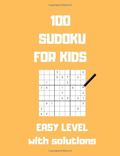 Stock image for 100 Sudoku For Kids Easy Level With Solutions: Large Print 8,5" X 11" Perfect For Kid for sale by Revaluation Books
