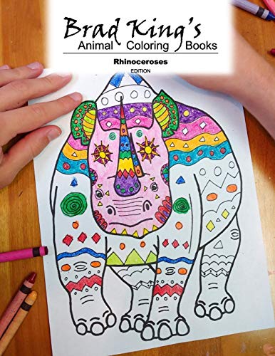 9781071216156: Brad King's Animal Coloring Book: Rhinoceroses