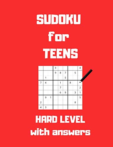 9781071343340: Sudoku For Teens Hard Level With Anwers: 100 Sudoku Puzzles Large Print 8,5" X 11"