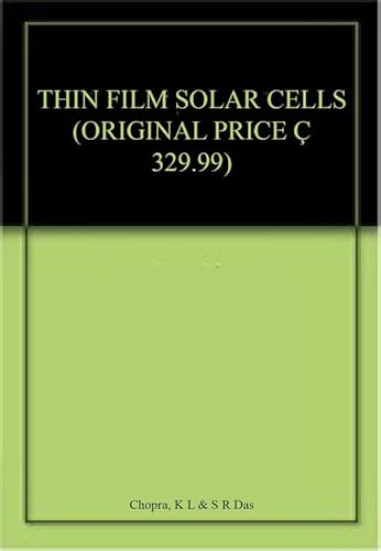 Beispielbild fr Thin Film Solar Cells (Original Price   329.99) zum Verkauf von SMASS Sellers