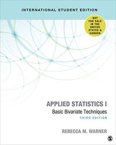 Beispielbild fr Applied Statistics I zum Verkauf von Blackwell's
