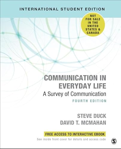 9781071808238: Communication in Everyday Life - International Student Edition: A Survey of Communication