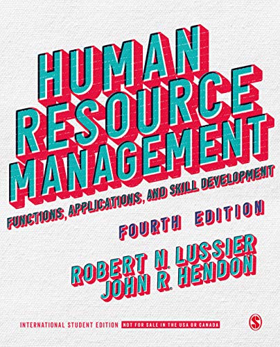 Stock image for Human Resource Management - International Student Edition: Functions, Applications, and Skill Development for sale by Brook Bookstore