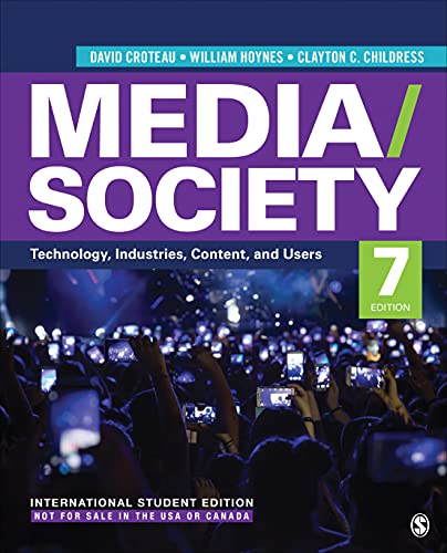9781071852507: Media/Society - International Student Edition: Technology, Industries, Content, and Users