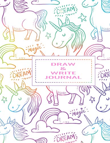 Beispielbild fr Dream Draw & Write Journal: Cute Unicorn K-2 Draw and Write Journal Notebook Sketchbook for girls featuring half lined sheet with drawing area on sheet. 8.5" X 11" 110 pages zum Verkauf von Revaluation Books