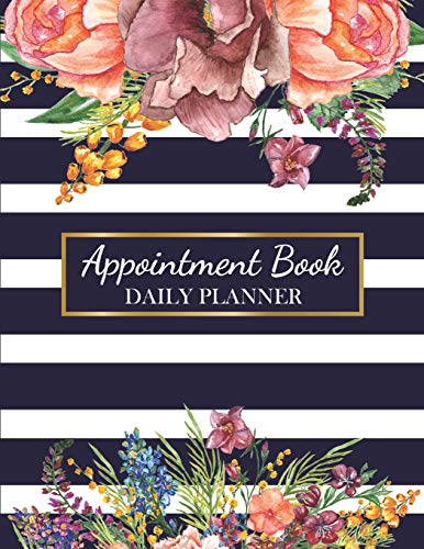 Beispielbild fr Appointment Book Daily Planner: Navy Striped Floral Monthly and Weekly Planner for Salons, Hair Stylists, Nail Technicians, Estheticians, Makeup Artists and more! zum Verkauf von SecondSale