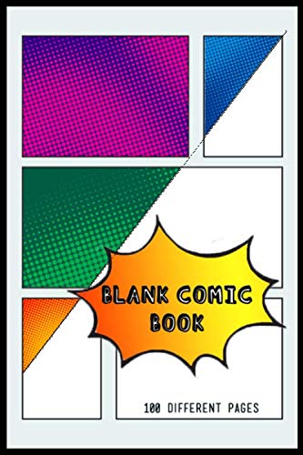 Stock image for Blank Comic Book 100 Different Pages: Empty frame book with 100 unique page panel layouts | Learn to draw comics! for sale by Revaluation Books