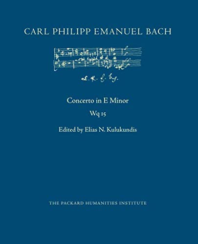 Imagen de archivo de Concerto in E Minor, Wq 15 a la venta por ThriftBooks-Dallas