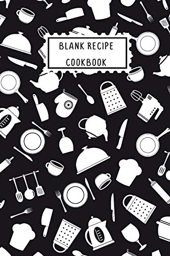 Beispielbild fr Blank Recipe Cookbook: Cooking Pots And Pans Black Background Design Blank Write In Recipe Book zum Verkauf von Buchpark
