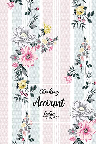 9781073315000: Checking Account Ledger: Checking Account Register,6 Column Personal Record Tracker Log Book,Watercolor Floral Leaves Background