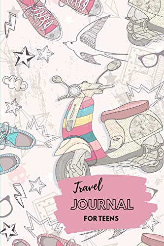 9781073427468: Travel Journal For Teens: Pink Scooter Themed Vacation Notebook