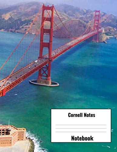 Stock image for Cornell Notes Notebook: Cornell Note Paper Taking Notes Journal for School Students College Ruled Lined Large Notebook, 8.5 x 11 in, 150 pages, Golden Gate Bridge, San Francisco for sale by Revaluation Books