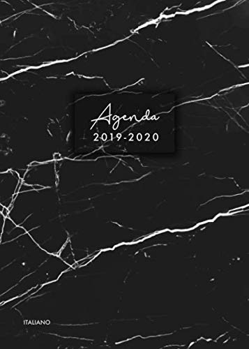 Imagen de archivo de Agenda 2019-2020 italiano: Agenda settimanale 2019 2020 18 mesi, Agenda giormaliera met anno, luglio 2019 - dicembre 2020, modello di marmo nero a la venta por Buchpark