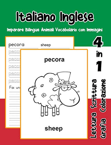 Stock image for Italiano Inglese Imparare Bilingue Animali Vocabolario con Immagini: Dizionario per bambini delle elementari a1 a2 ba b2 ca c2 for sale by THE SAINT BOOKSTORE