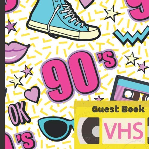 Stock image for Guest Book: 1990s Theme Party Guest Book Includes Gift Tracker and Picture Memory Section (1990s Party Guest Books) for sale by Revaluation Books