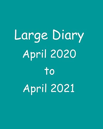 Imagen de archivo de Large Diary April 2020 to April 2021 a la venta por Revaluation Books