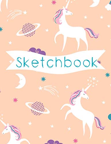 Imagen de archivo de Sketchbook: Unicorn Kids Journal/8,5x11/A4/blank/100 Pages/Never Stop Dreaming/Sketchbook/Notebook/Creative Sketching & Drawing - Workbook, Handbook, Doodling a la venta por Revaluation Books