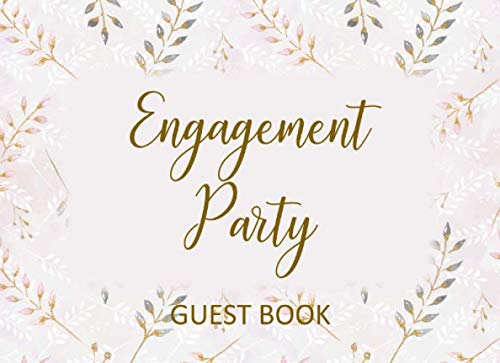 9781076525062: Engagement Party Guest Book: Welcome Log Book with Marriage Advice & Well Wishes for Couple - Pink & Gold Fern