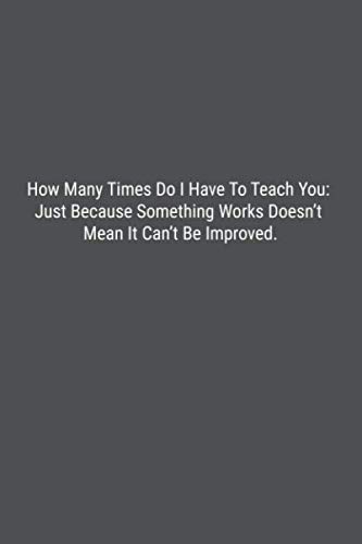 Beispielbild fr How Many Times Do I Have To Teach You: Just Because Something Works Doesn T Mean It Can t Be Improved.: Lined Journal Notebook zum Verkauf von Revaluation Books