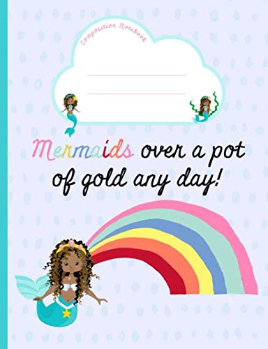 Beispielbild fr Mermaids over a pot of gold any day!: Graph paper Composition Notebook. Quad Ruled, Squared, Grid, Ideal for students, Design Work, 5x5, Blue, Purple zum Verkauf von Revaluation Books