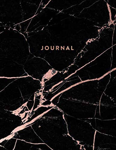Stock image for Journal: Smooth Black Marble | Rose Gold Veins | College Ruled Notebook | 8.5 x 11 - A4 Journal (Marble and Gold Journals) for sale by Revaluation Books
