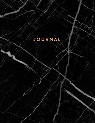 Stock image for Journal: Black Marble & Rose Gold Lettering | College Ruled Notebook | 8.5 x 11 - A4 Journal (Marble and Gold Journals) for sale by Revaluation Books