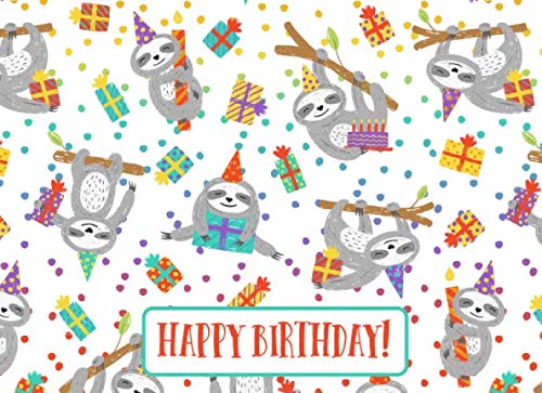 Beispielbild fr Happy Birthday: Colorful Sloth Party Guest Book zum Verkauf von Revaluation Books